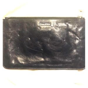Navy blue clutch from SAKS Fifth